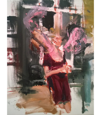 painting-contemplating-woman