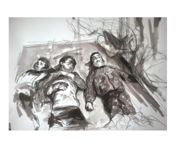 graphical-art-sleeping-innocents-in-gaza